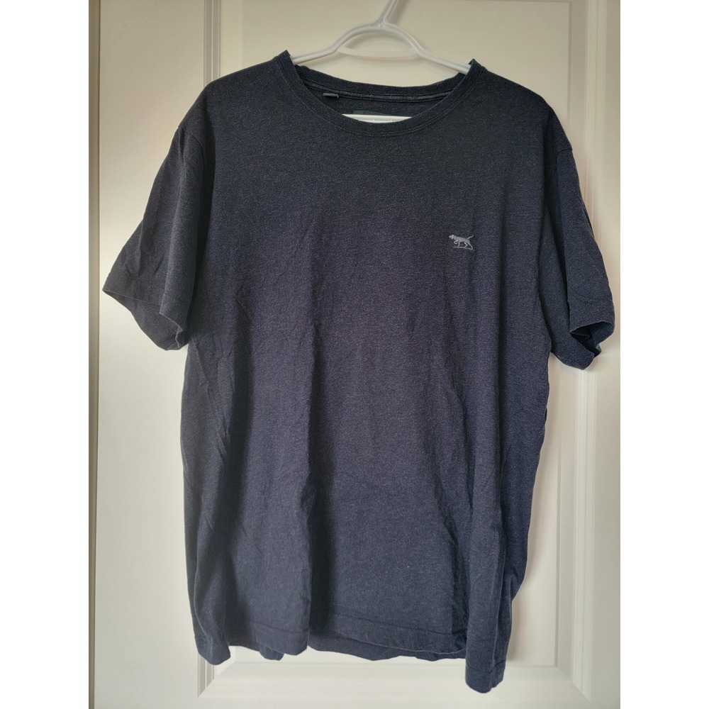 Rodd & Gunn Mens Sports Fit T-Shirt Navy Blue Marle Logo Crew Neck Large